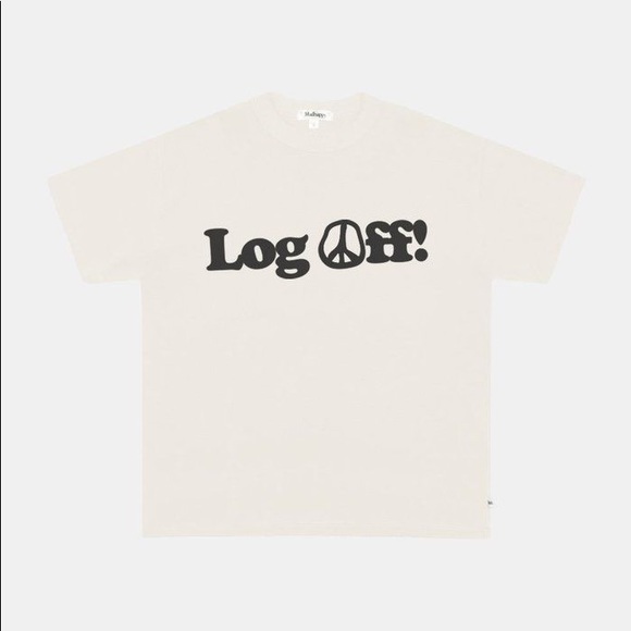 Madhappy Unisex Log Off Heavy Tee Antique White - Picture 5 of 5